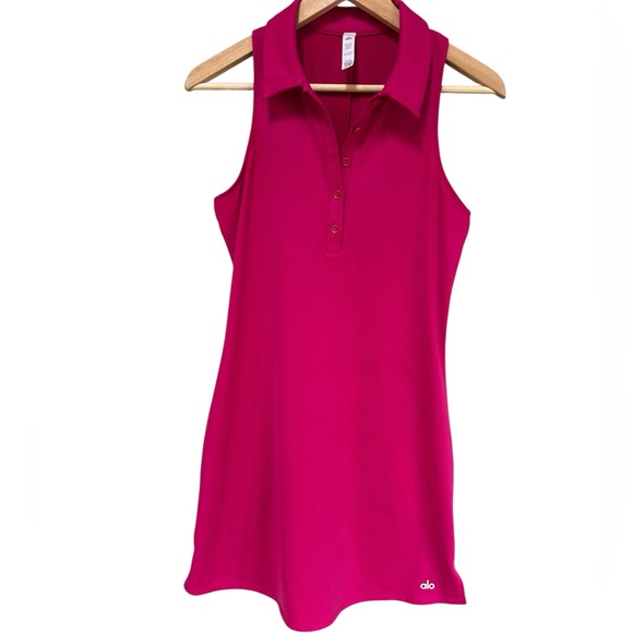 ALO Yoga Athletic Dress Magenta Crush Sleeveless Activewear Dress, M - Picture 2 of 7